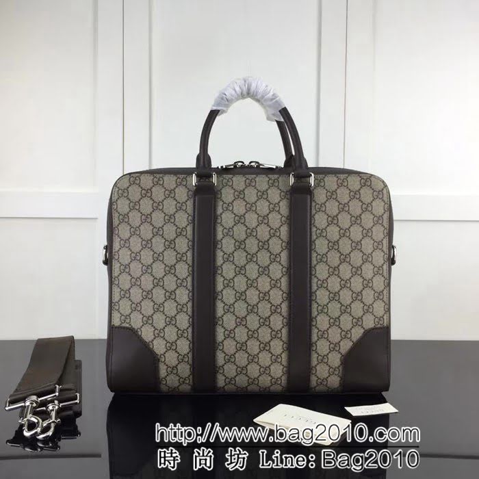 GUCCI古馳原單 新款專櫃品質原單貨實物實拍474135 啡pvc配皮高仿gucci公事包 HY1283